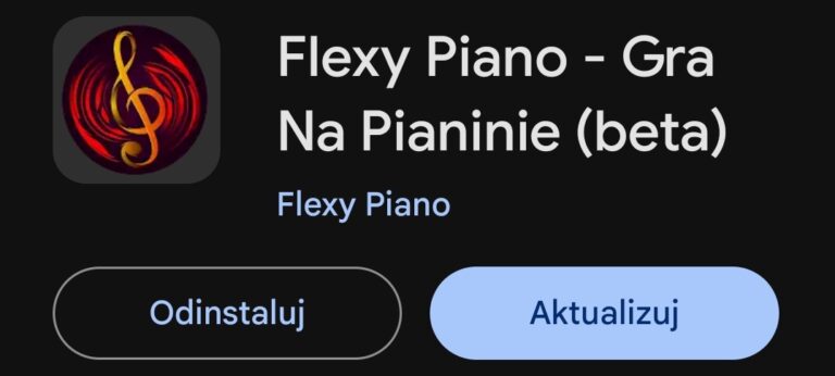 Flexy Piano - zaktualizuj aplikację